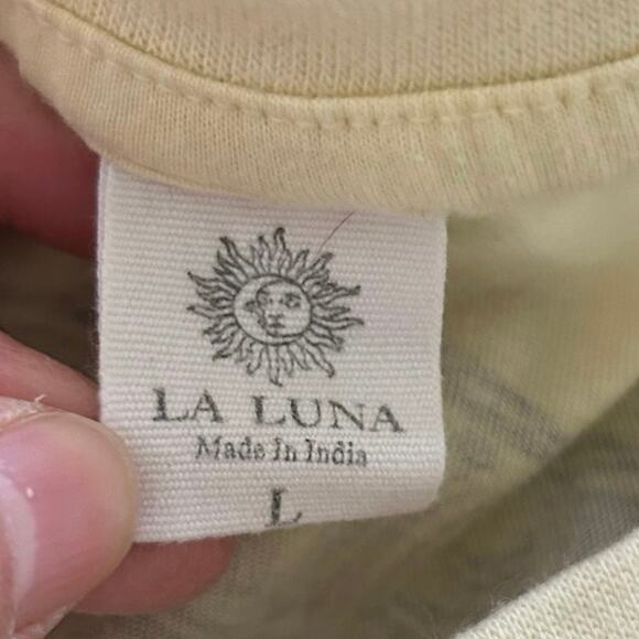 La Luna Women Short Sleeve Grand Canyon Tshirt Top Outdoors Hippie Yellow Large - Picture 3 of 6